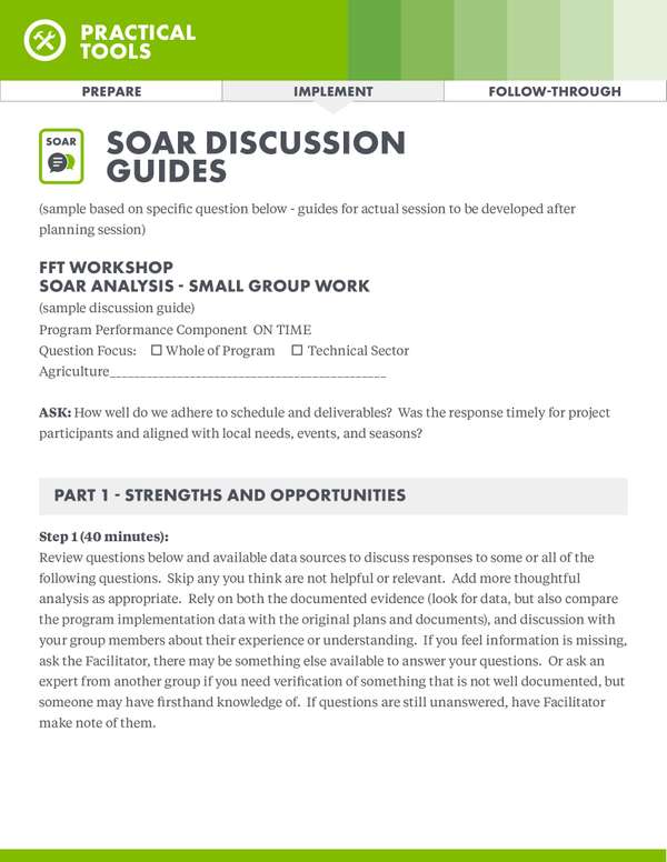 SOAR Discussion Guides | ECHOcommunity.org