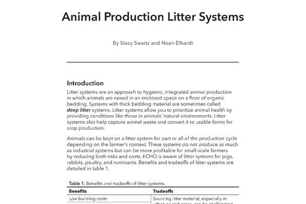 TN #100 Animal Production Litter Systems