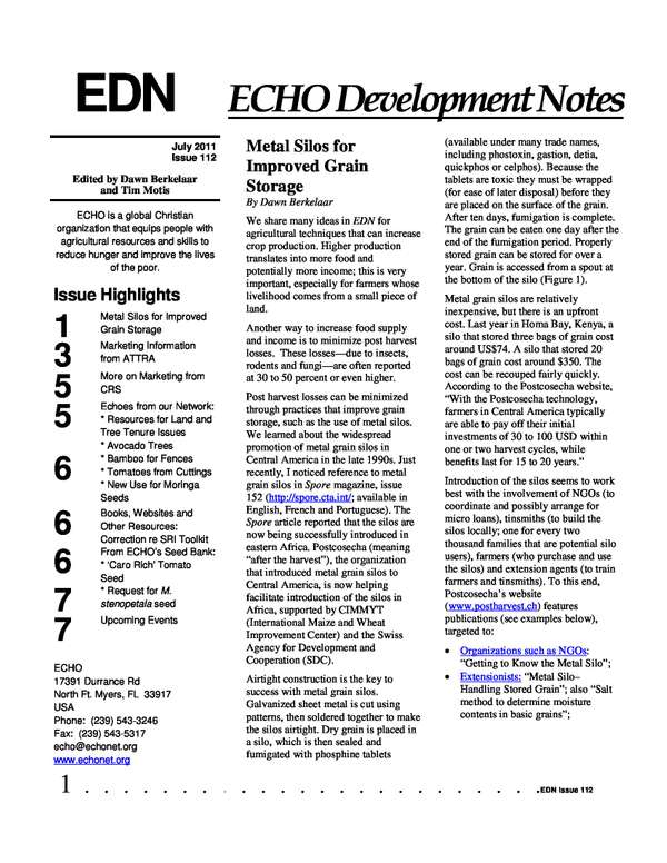 EDN Issue #112 | ECHOcommunity.org