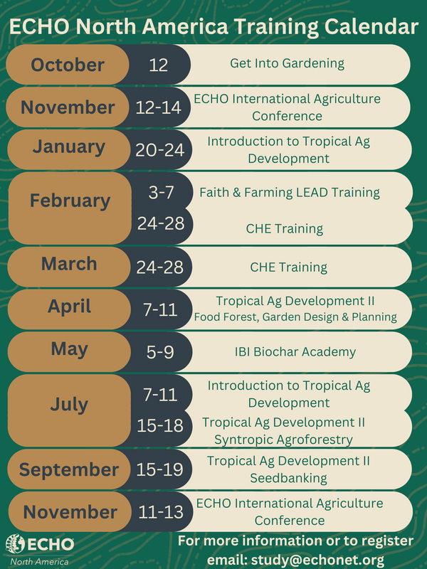 ECHO North America 24/25 Training Calendar