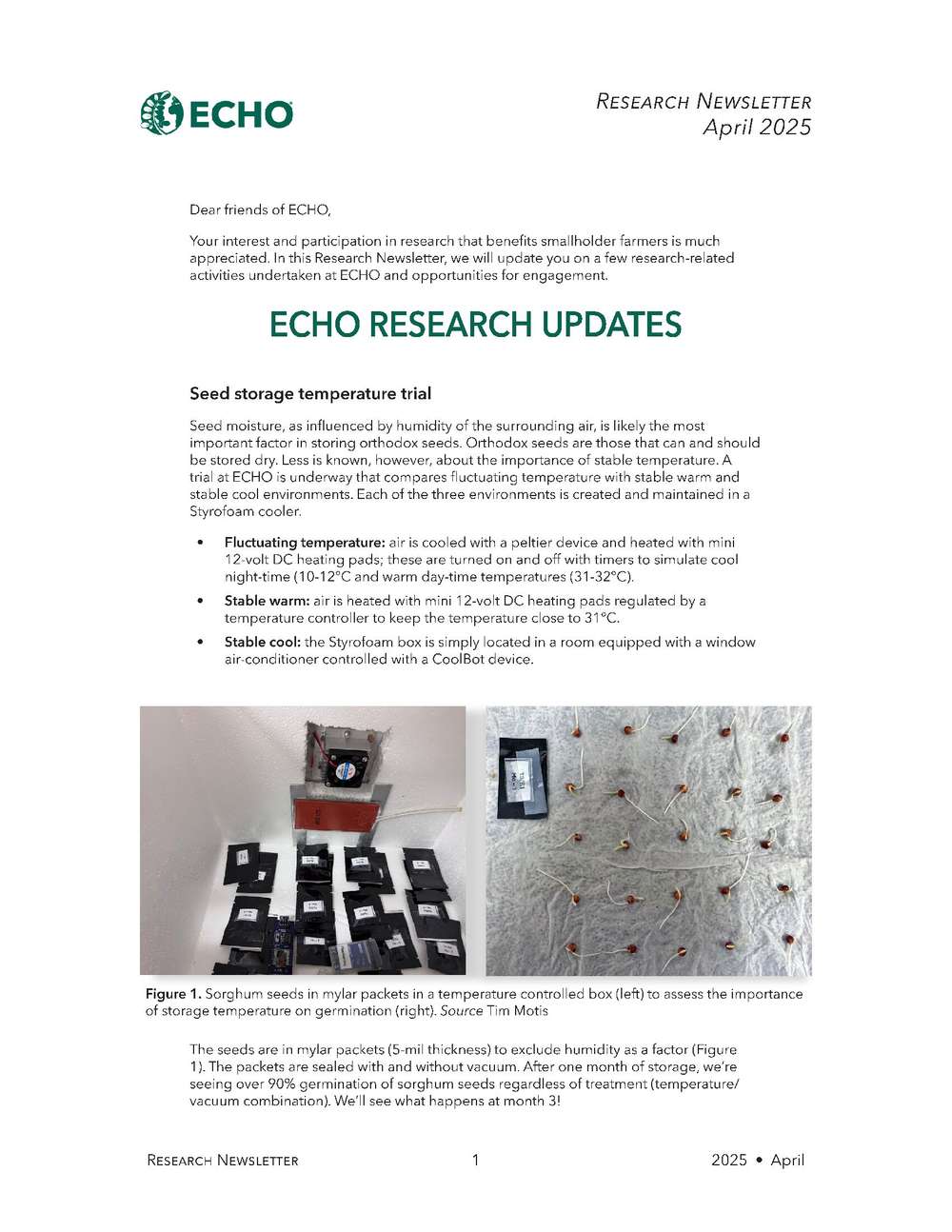 ECHO Research Newsletter | ECHOcommunity.org