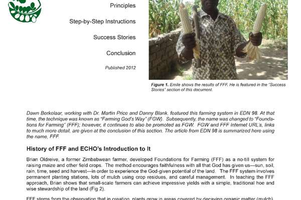 Foundations for Farming (FFF) | ECHOcommunity.org