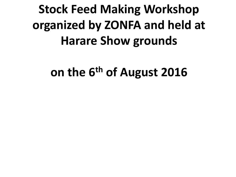 Stock Feed Making and Feed Formulation Presentation ZONFA