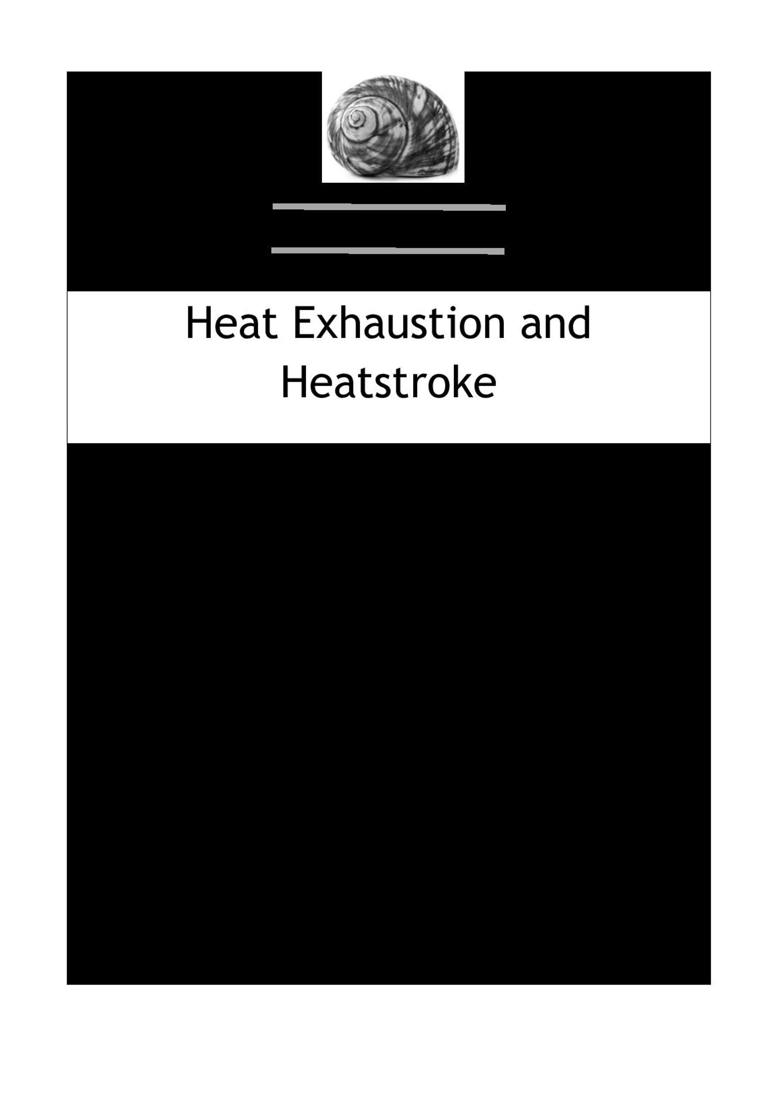 Heat Exhaustion and Heatstroke