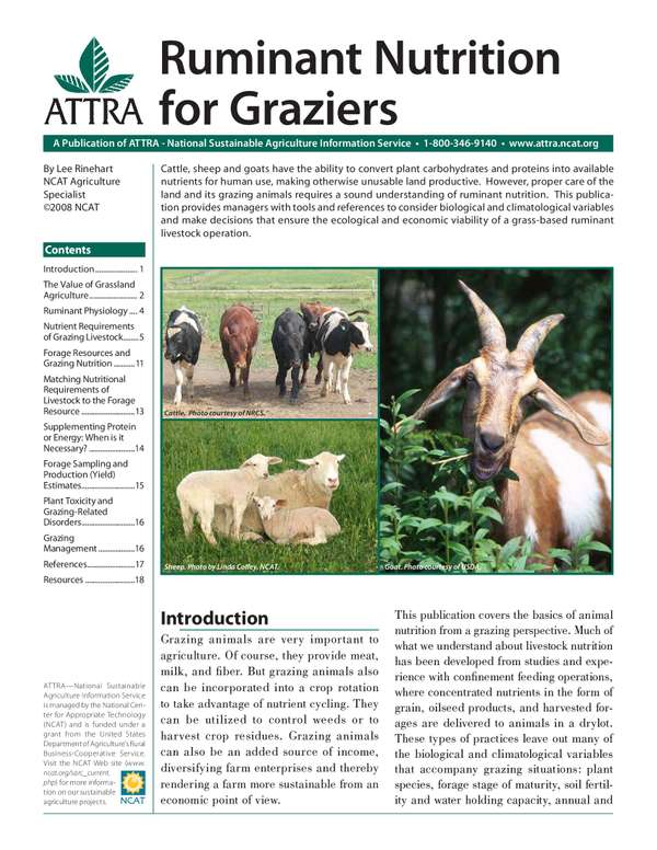 Ruminant Nutrition for Graziers | ECHOcommunity.org