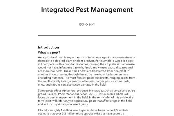 TN #98 Integrated Pest Management 