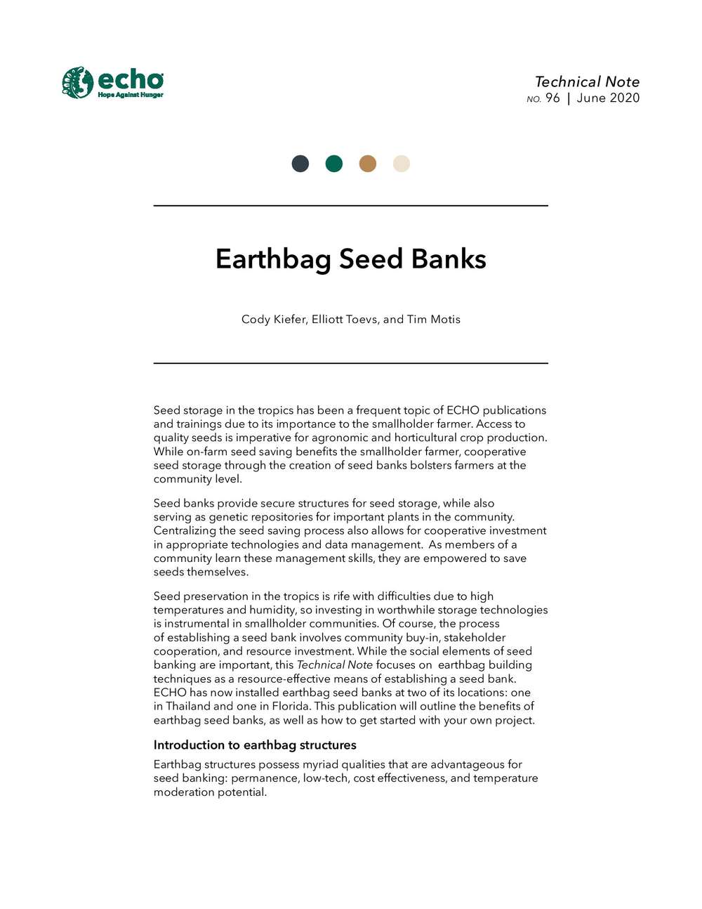 ECHO Technical Notes | ECHOcommunity.org