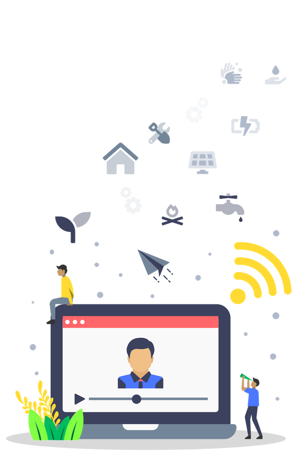 ECHOcommunity members participate in an online video chat
