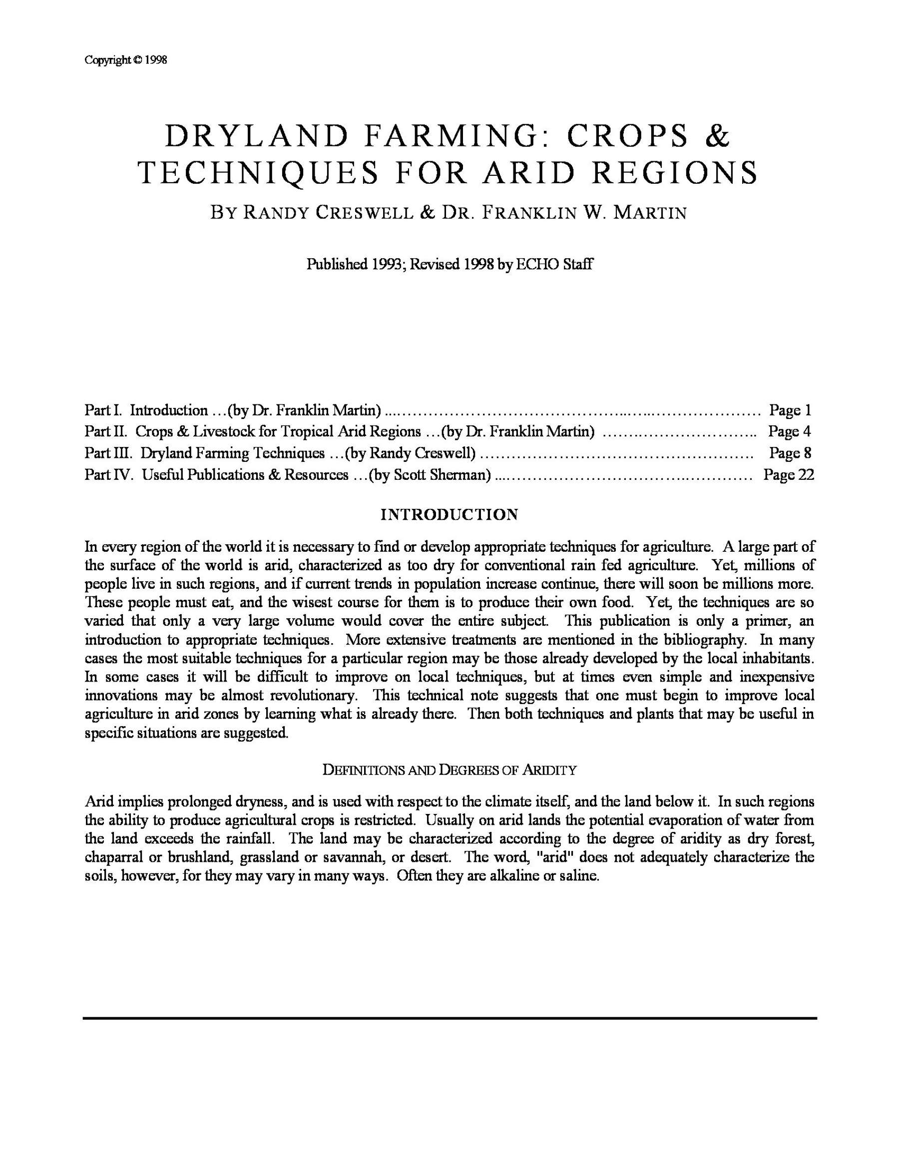 Dryland Farming Crops Techniques For Arid Regions