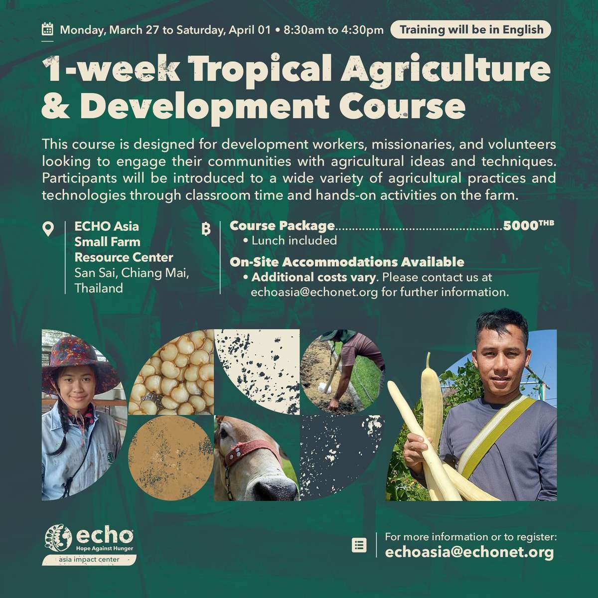 ECHO Asia Tropical Agriculture & Development (TAD) Course_March 2023 Flier